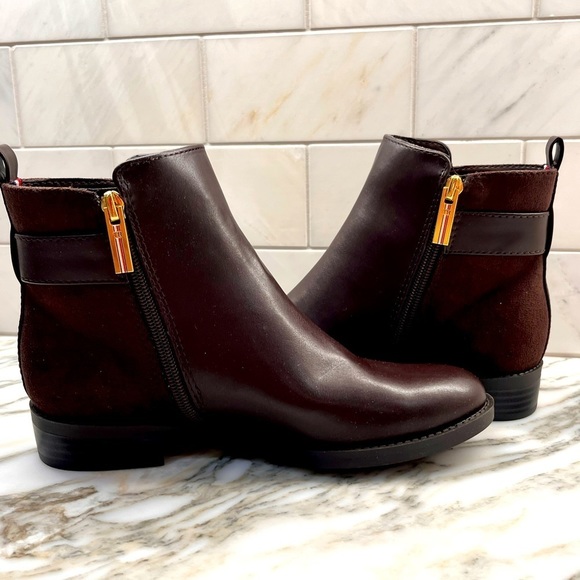 New! Tommy Hilfiger Womens Inella Faux Leather Almond Toe Booties - Picture 7 of 15